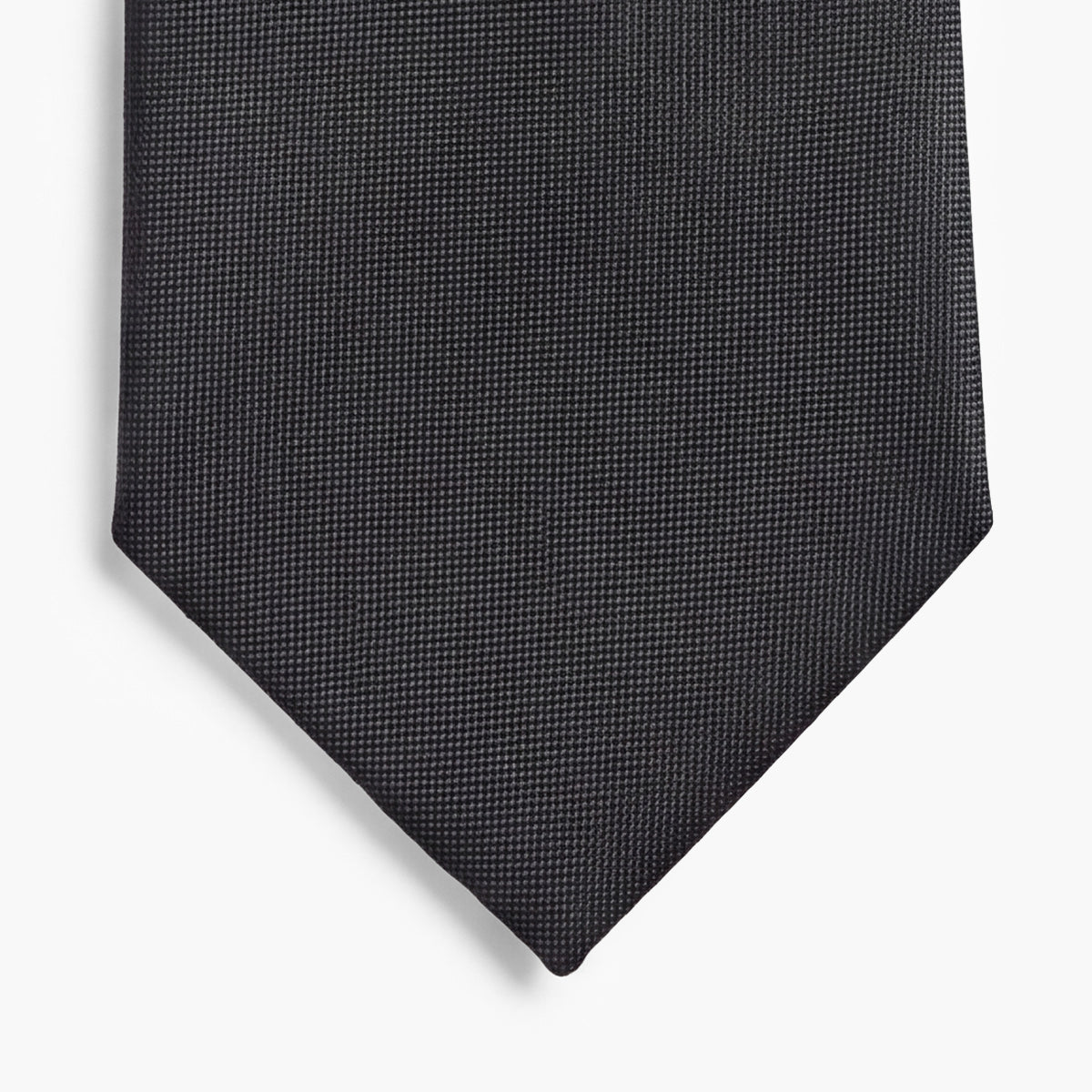 CRAVATTA NERA 3 PIEGHE IN SETA JACQUARD - Armatura reps - Lorenzi Como luxury silk tie