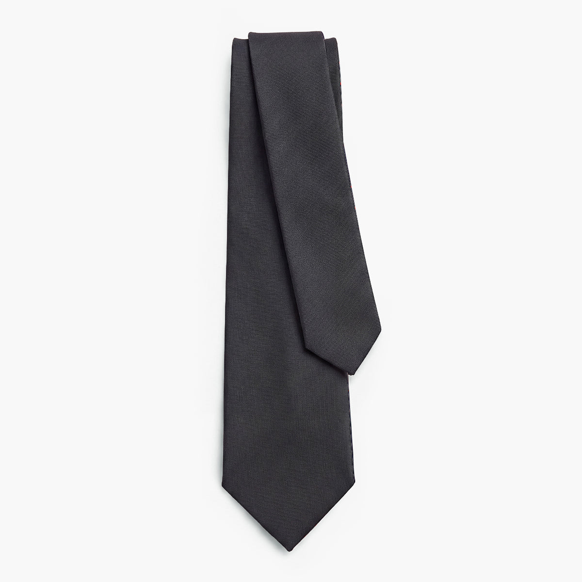 CRAVATTA NERA 3 PIEGHE IN SETA JACQUARD - Armatura reps - Lorenzi Como luxury silk tie