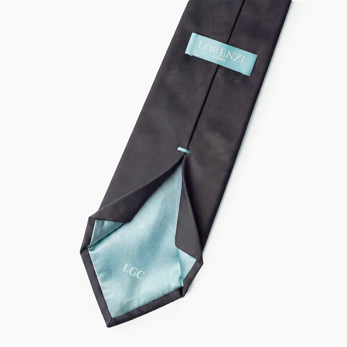 CRAVATTA NERA 7 PIEGHE IN SETA JACQUARD - Armatura reps - Lorenzi Como luxury silk tie