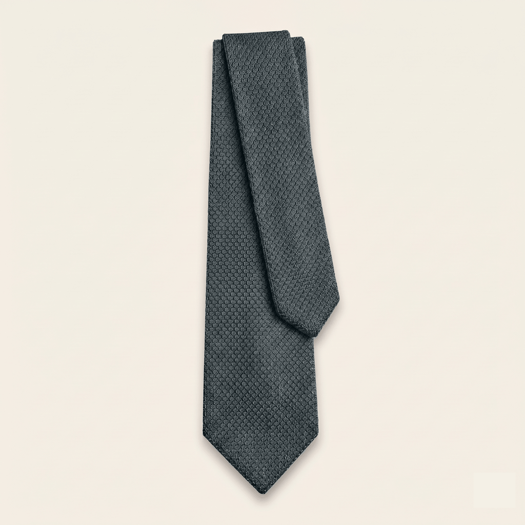 DARK GREEN 3 FOLD SILK GARZA TIE