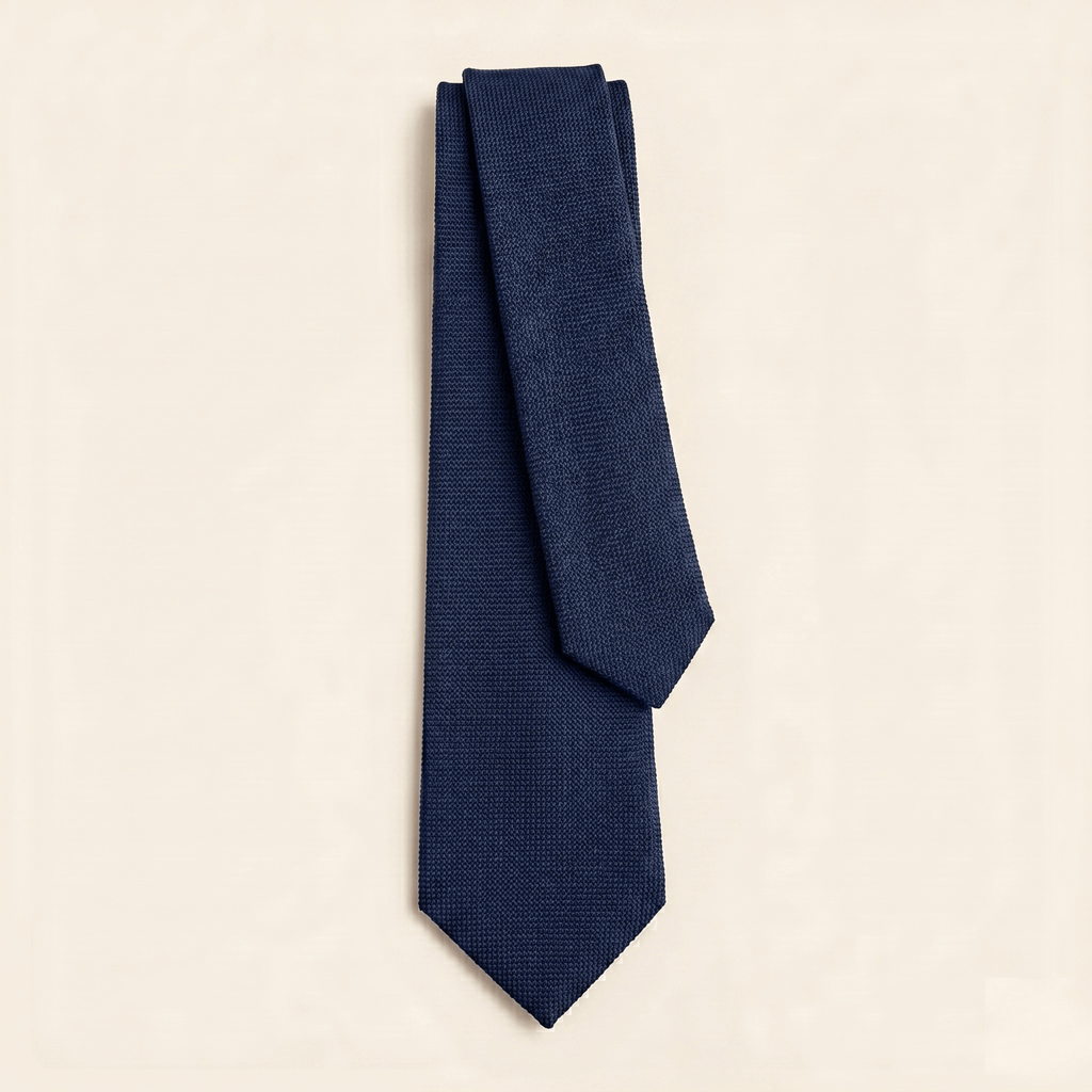 DARK BLUE 5 FOLD SARTORIAL CLASSIC SILK TIE