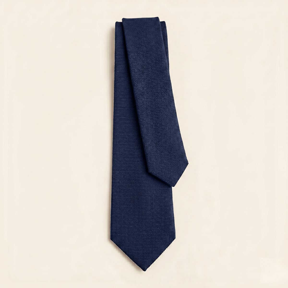 CRAVATTA BLU SCURO 5 PIEGHE SARTORIALE IN SETA