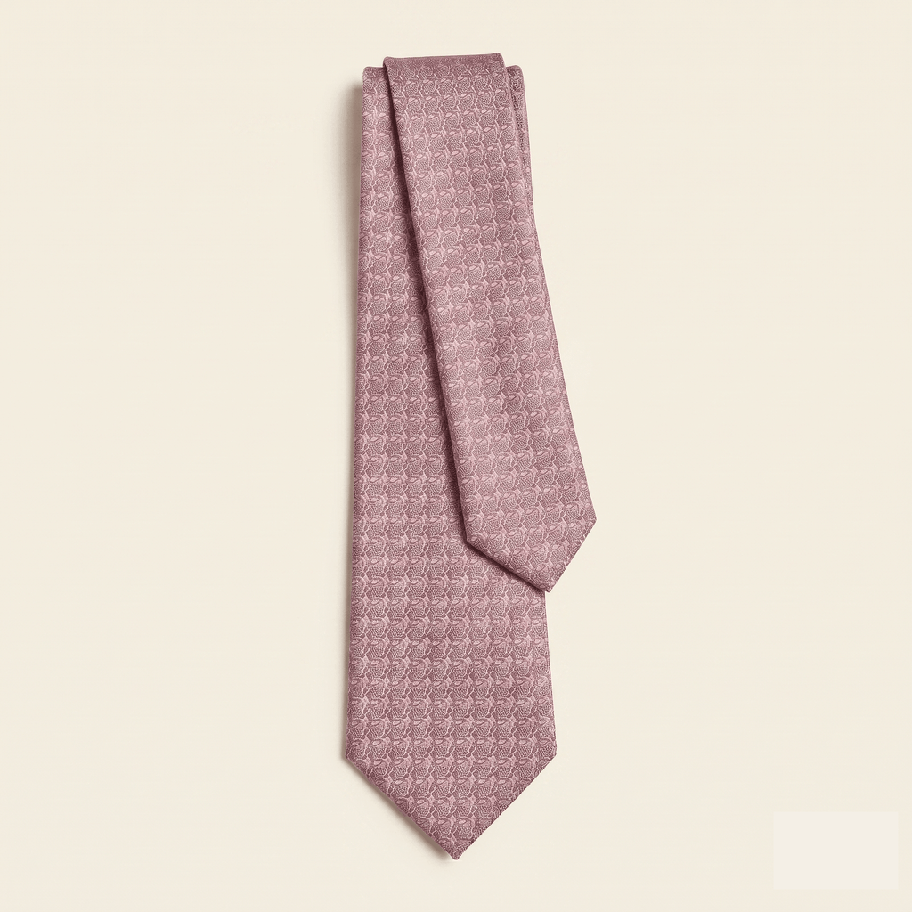 BLUSH 3 FOLD SILK GARZA TIE