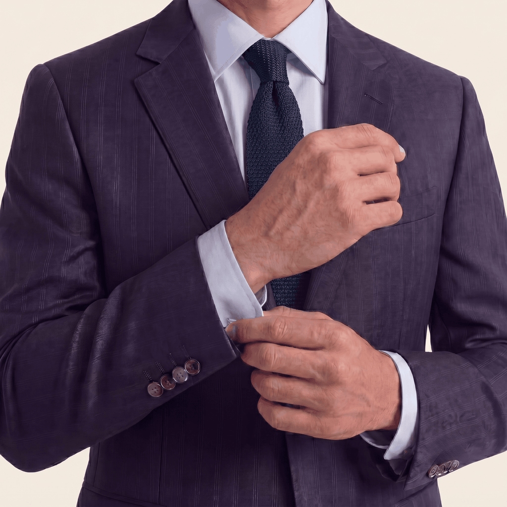 Navy grenadine silk tie rolled, The Contessi Edition by Lorenzi Como