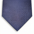 NAVY JACQUARD SILK TIE – Micro Geometric Pin-Dot