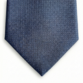 BLUE JACQUARD SILK TIE - Subtle textured weave