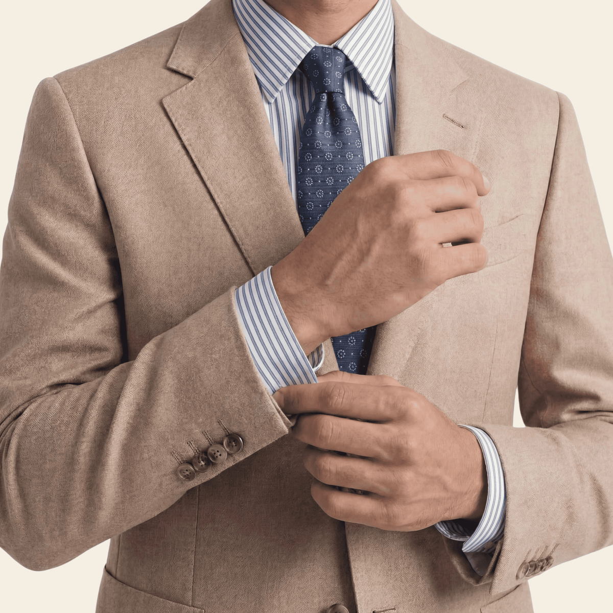 CRAVATTA BLU IN SETA JACQUARD - Microdisegno circolare