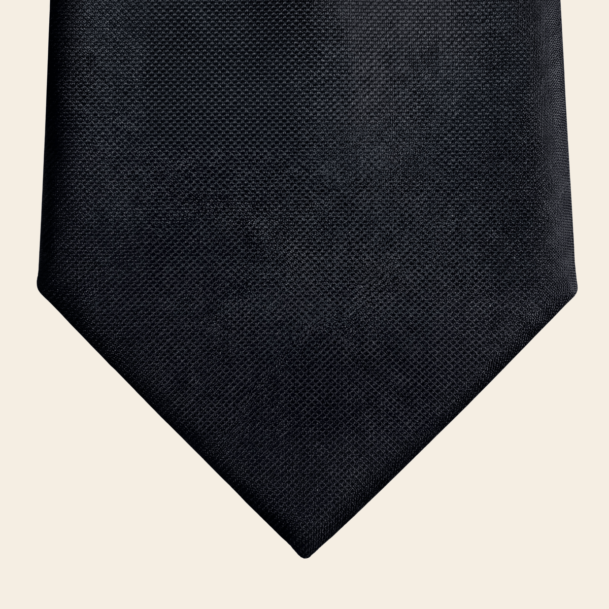 CRAVATTA NERA 7 PIEGHE IN SETA JACQUARD