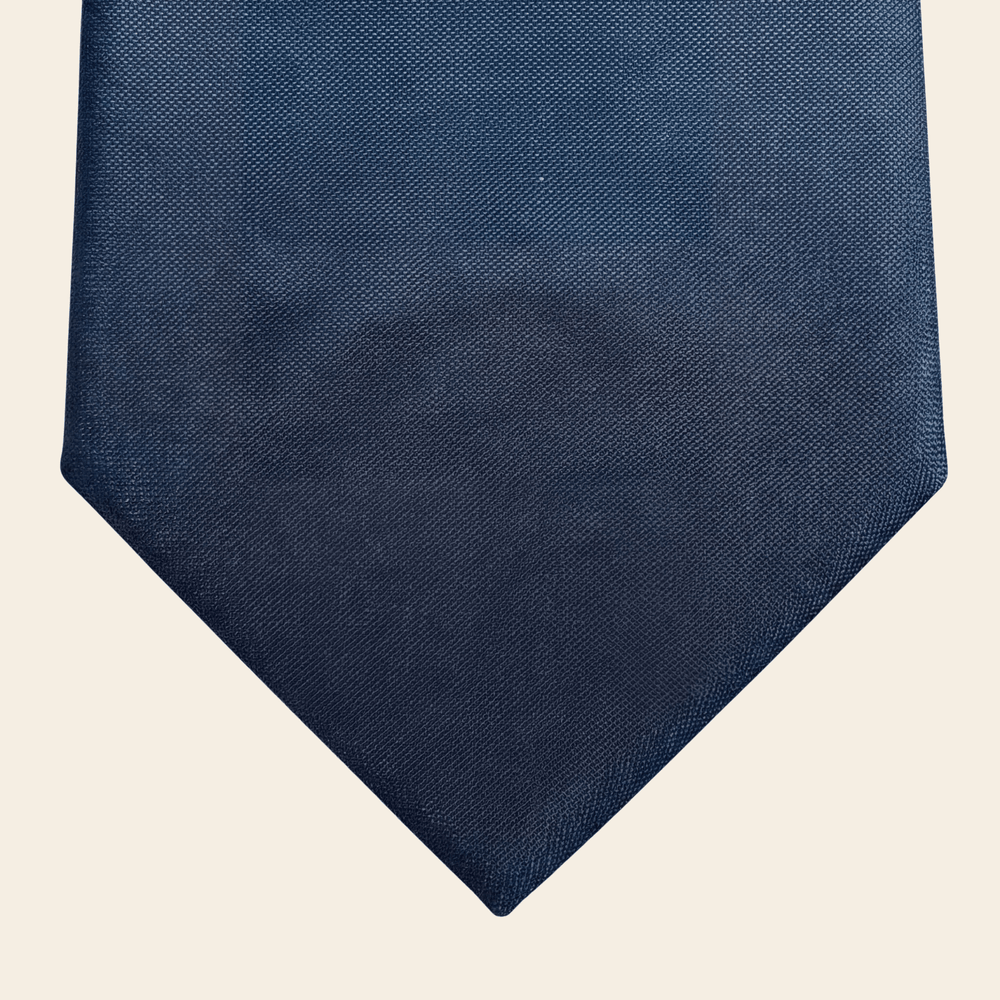 CRAVATTA BLU SCURO 3 PIEGHE IN SETA JACQUARD