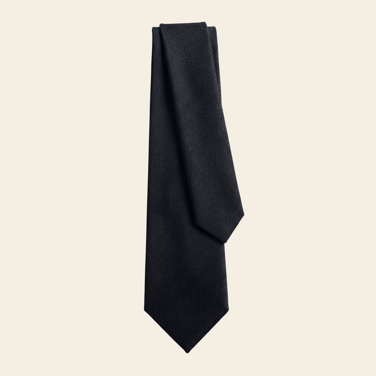 CRAVATTA NERA 3 PIEGHE IN SETA JACQUARD