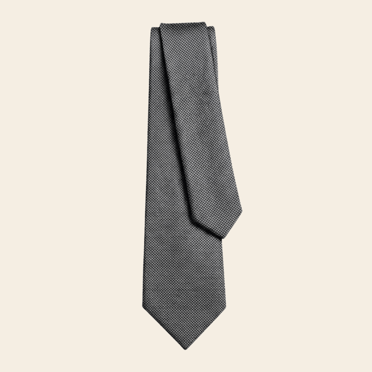 CRAVATTA ARGENTO 3 PIEGHE IN SETA JACQUARD - Microtrama intrecciata