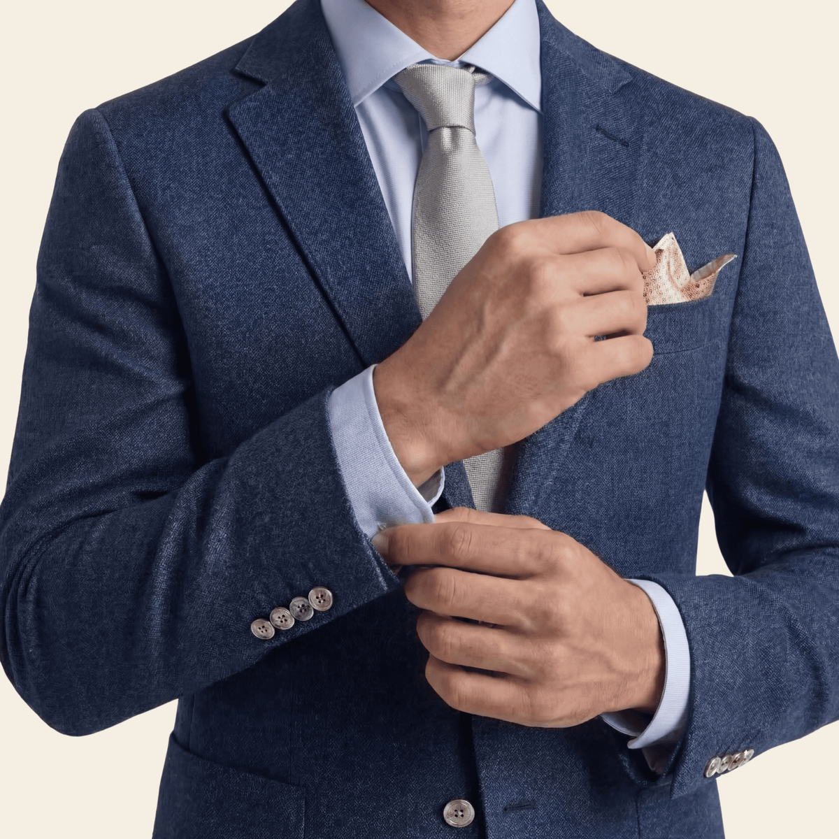 CRAVATTA ARGENTO 7 PIEGHE IN SETA JACQUARD