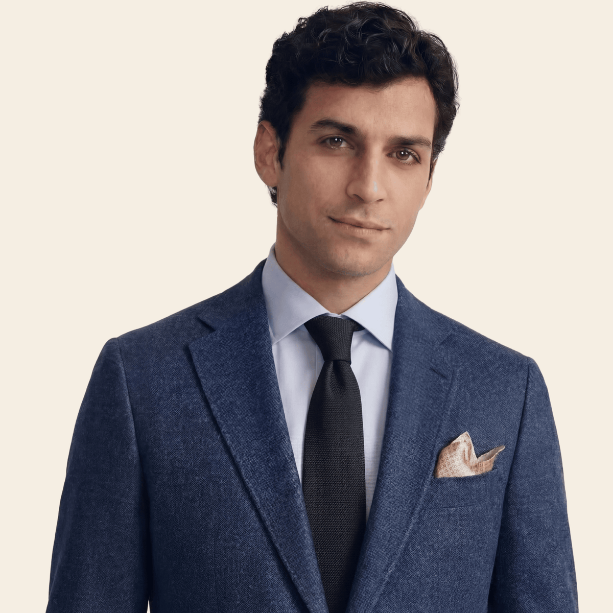 CRAVATTA NERA 3 PIEGHE IN SETA JACQUARD