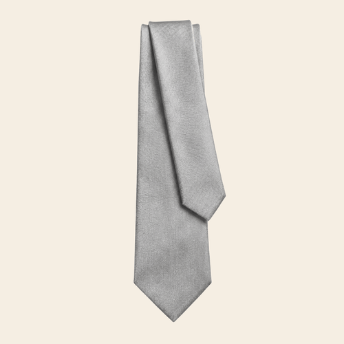 CRAVATTA ARGENTO 3 PIEGHE IN SETA JACQUARD