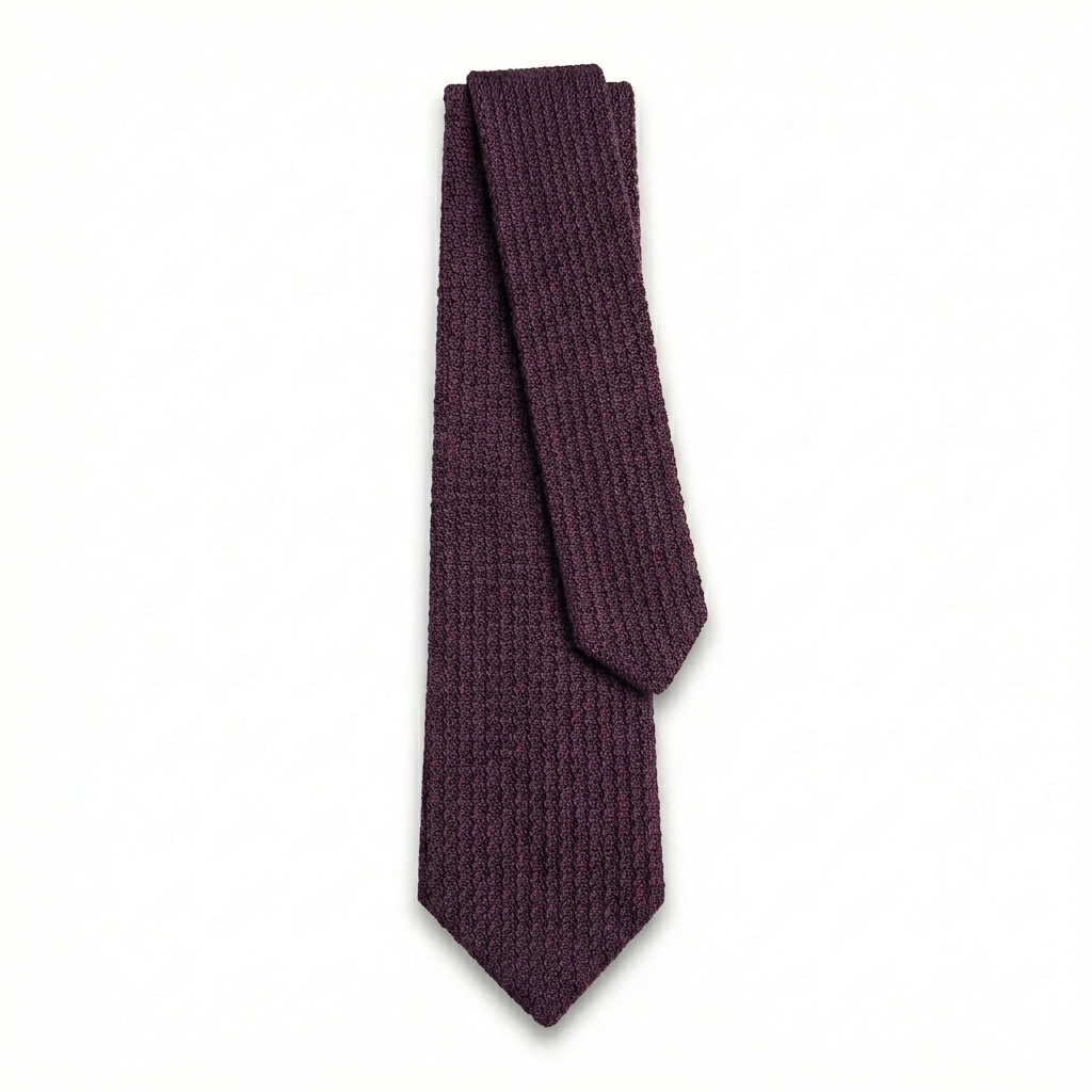 AMARANTO HANDMADE 3-FOLD GRENADINE SILK TIE