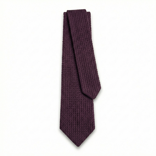 AMARANTO HANDMADE 3-FOLD GRENADINE SILK TIE