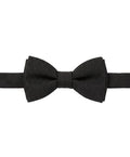Black Silk Satin Bow Tie - Pre-Tied
