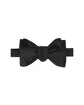 Black Silk Satin Bow Tie - Self-Tie