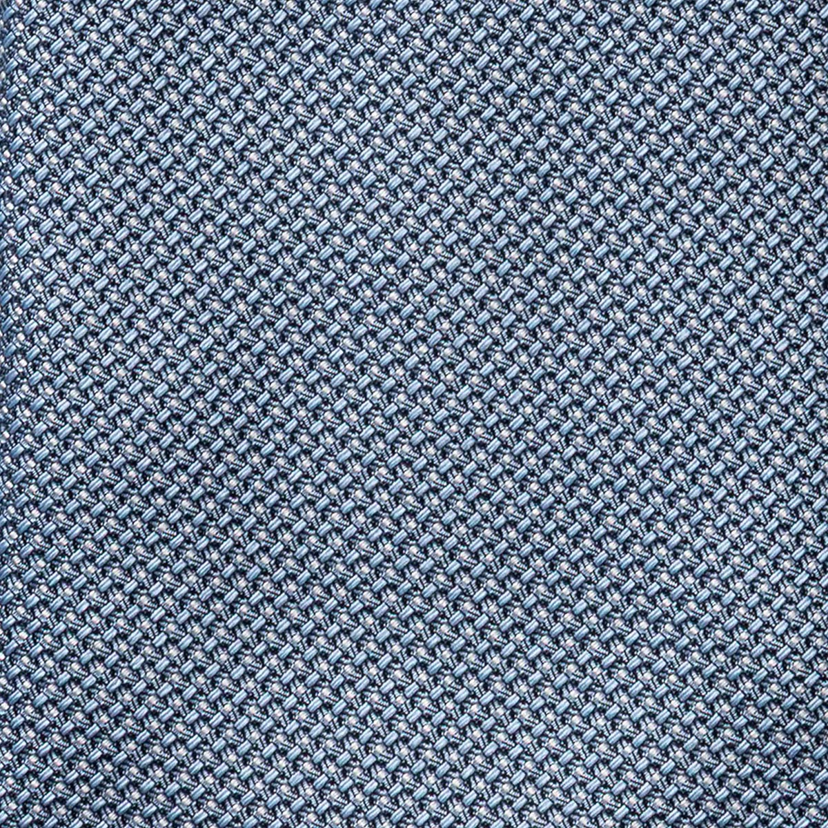 CRAVATTA AZZURRA 7 PIEGHE SARTORIALE IN SETA - Tinta unita - Lorenzi Como luxury silk tie