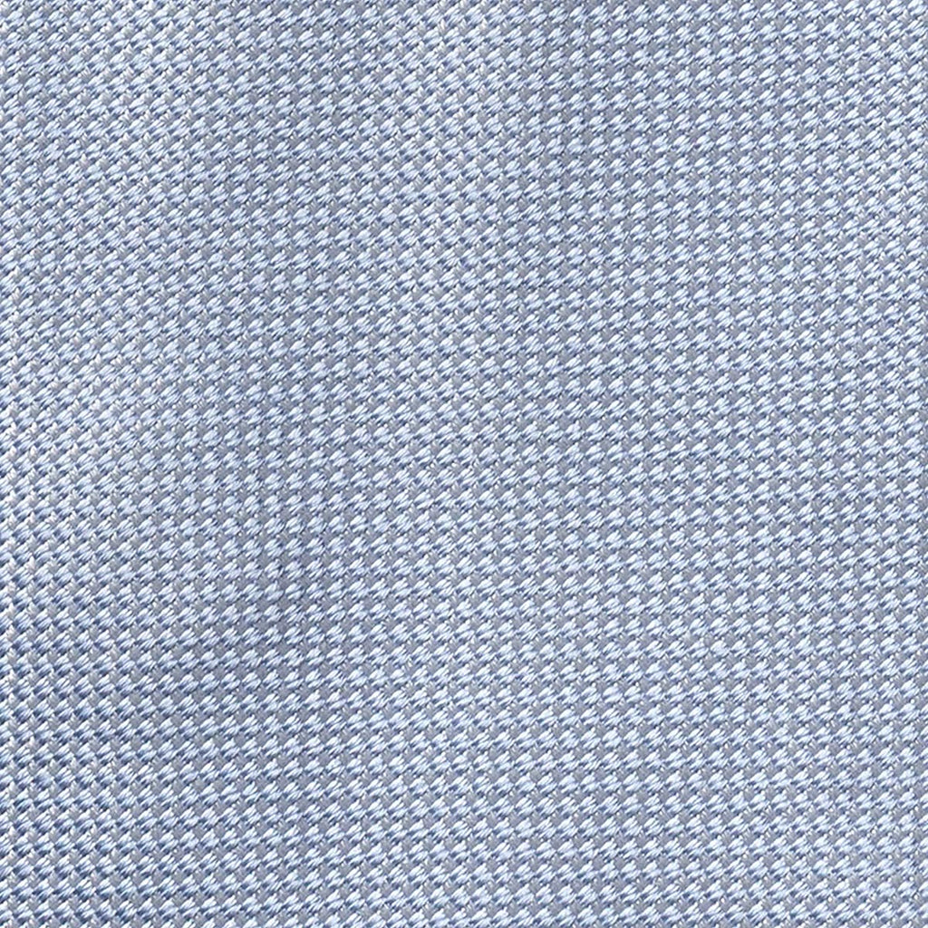 Light Blue Jacquard Silk Tie, 7-Fold - Solid