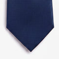 CRAVATTA BLU SCURO 7 PIEGHE SARTORIALE IN SETA - Tinta unita - Lorenzi Como luxury silk tie