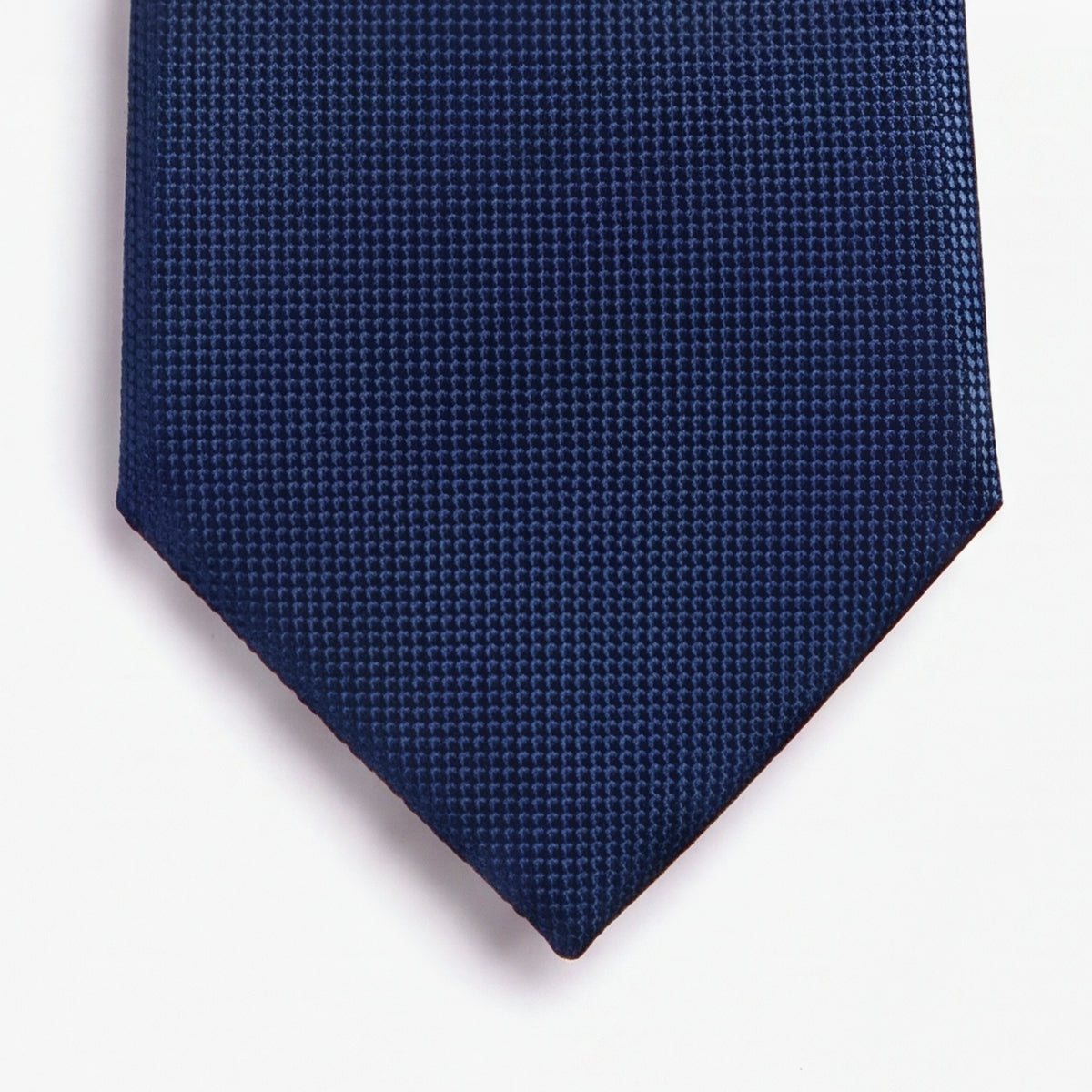 CRAVATTA BLU SCURO 3 PIEGHE SARTORIALE IN SETA - Tinta unita - Lorenzi Como luxury silk tie
