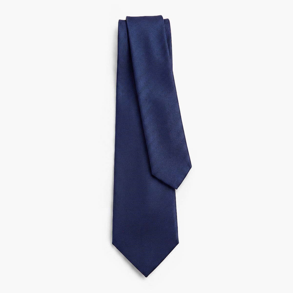 CRAVATTA BLU SCURO 7 PIEGHE SARTORIALE IN SETA - Tinta unita - Lorenzi Como luxury silk tie