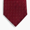 CRAVATTA BORDEAUX 7 PIEGHE IN SETA JACQUARD - Pois - Lorenzi Como luxury silk tie