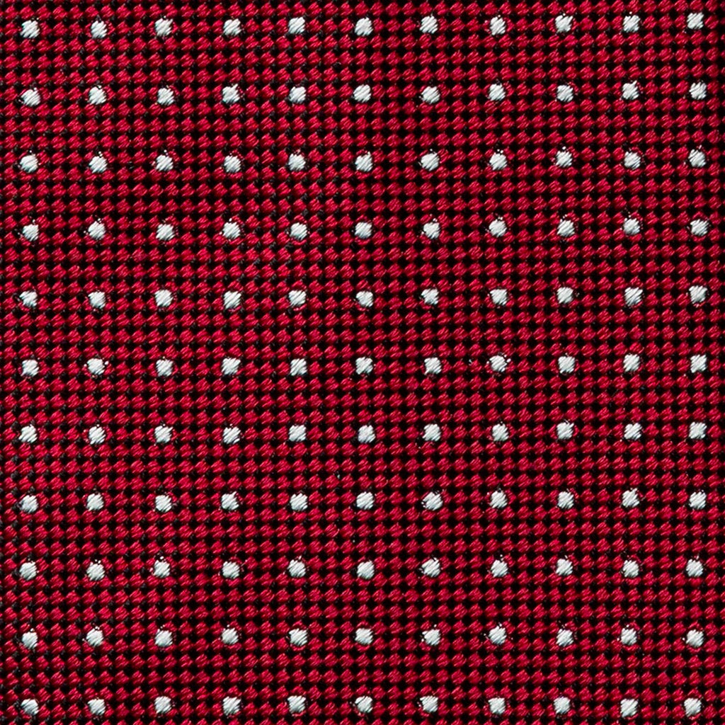 CRAVATTA BORDEAUX 3 PIEGHE IN SETA JACQUARD - Pois - Lorenzi Como luxury silk tie