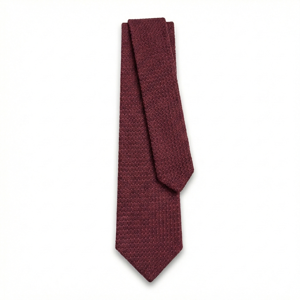 GARNET HANDMADE 3-FOLD GRENADINE SILK TIE