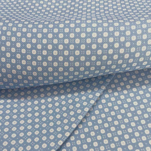 SKY BLUE SILK SATIN ASCOT TIE - Dot - detail view 2