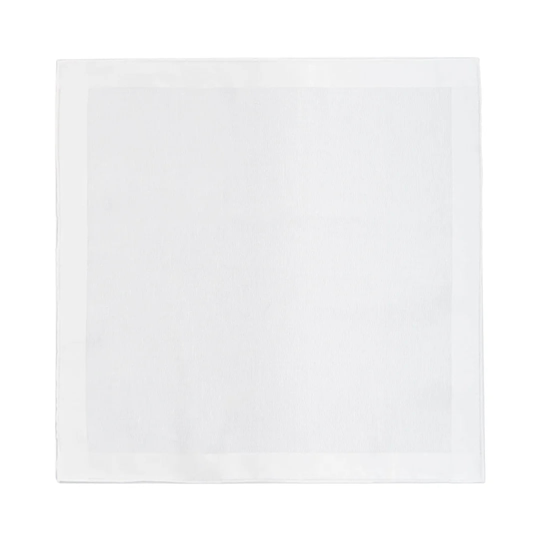 POCHETTE WHITE SATIN - Lorenzi Como luxury silk tie