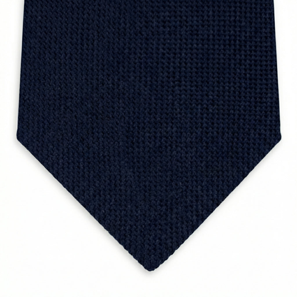 DARK BLUE 5-FOLD SARTORIAL SILK TIE