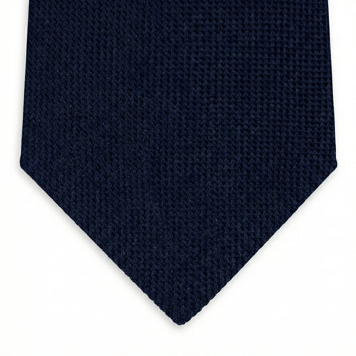 DARK BLUE 5-FOLD SARTORIAL SILK TIE