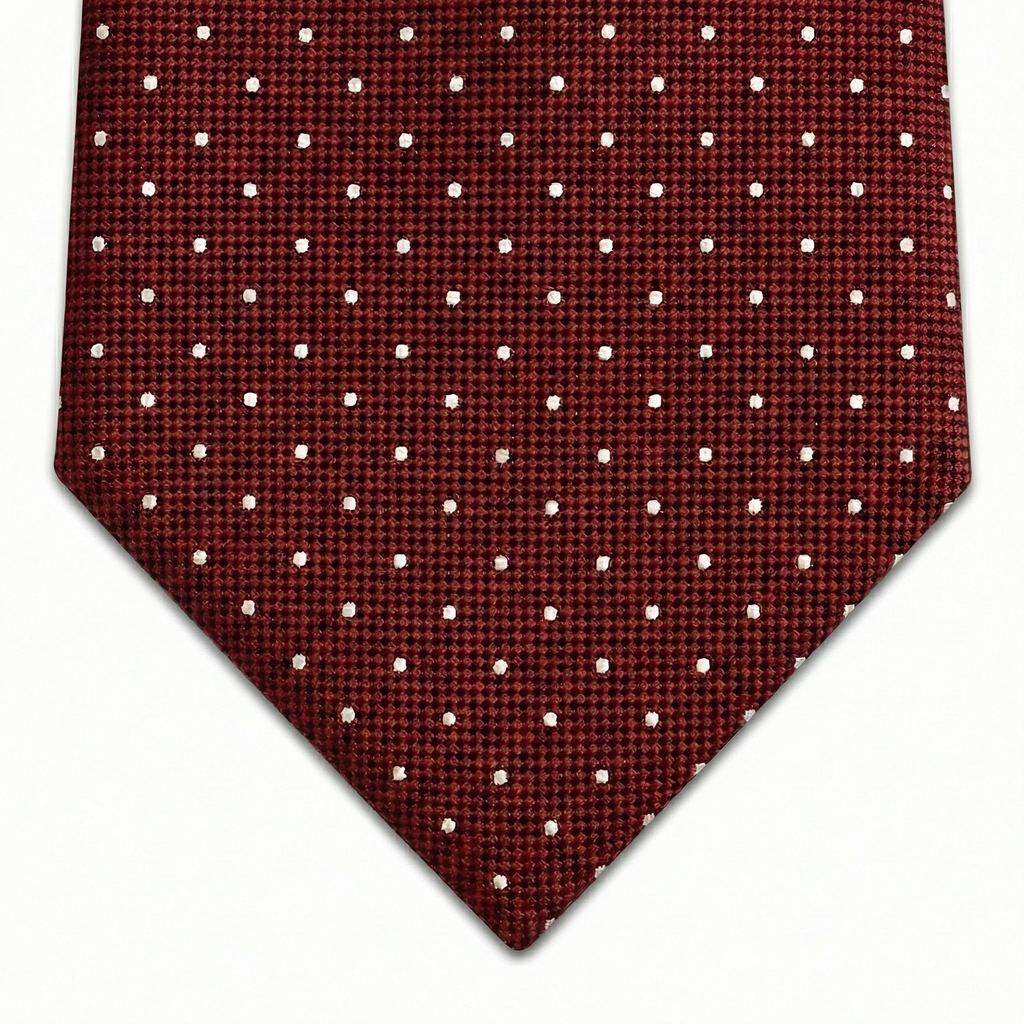 BURGUNDY 5-FOLD SARTORIAL JACQUARD SILK TIE