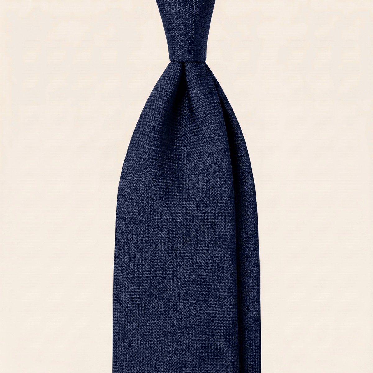 CRAVATTA BLU SCURO 7 PIEGHE SARTORIALE IN SETA - Lorenzi Como luxury silk tie