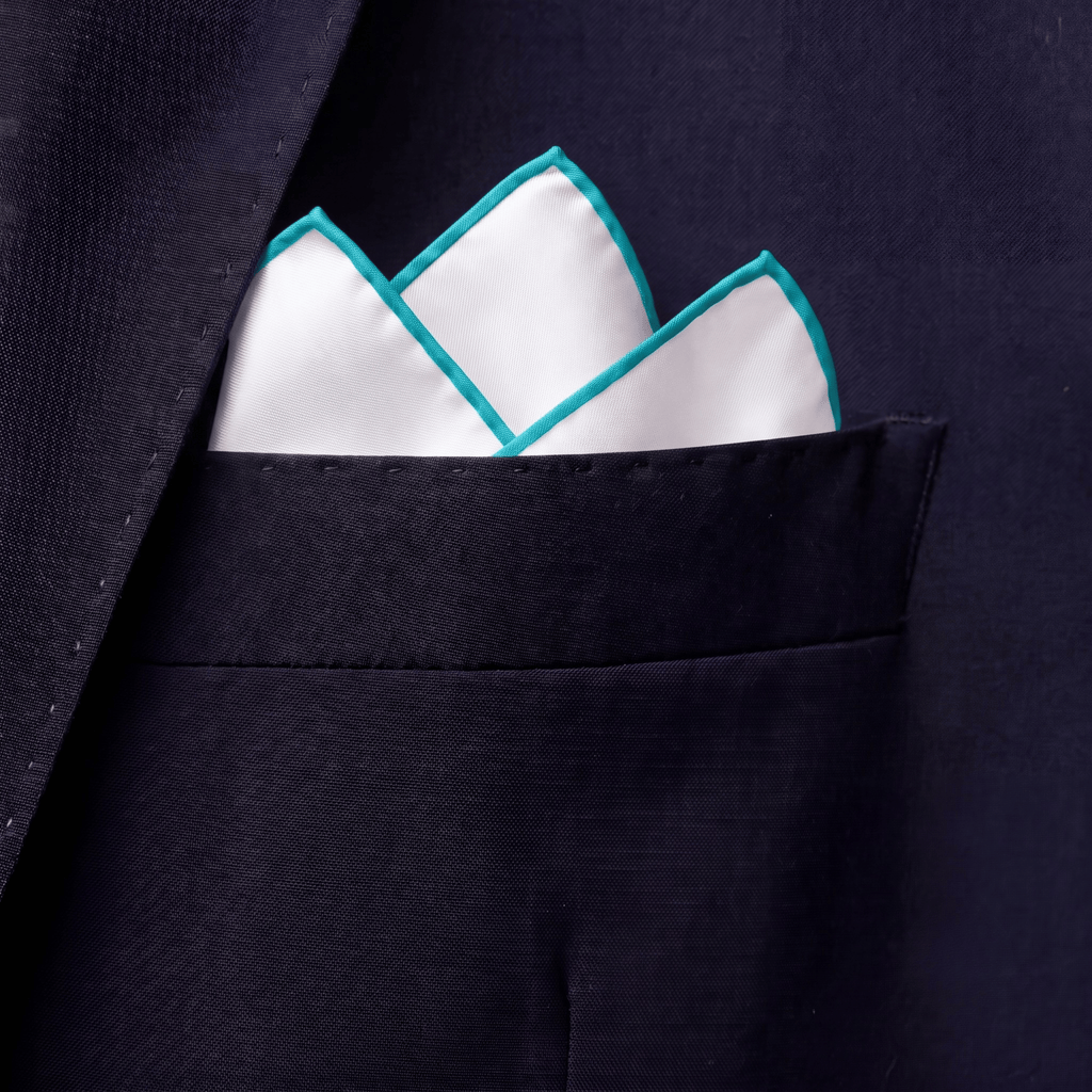 POCHETTE BIANCA IN RASO DI SETA - Lorenzi Como luxury silk tie