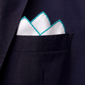POCHETTE BIANCA IN RASO DI SETA - Lorenzi Como luxury silk tie