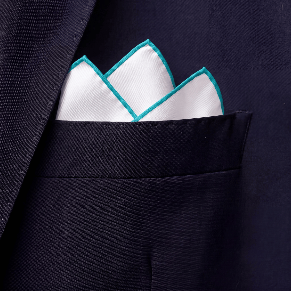 POCHETTE BIANCA IN RASO DI SETA - Lorenzi Como luxury silk tie