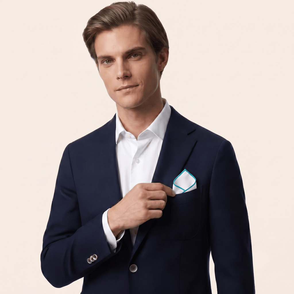 POCHETTE BIANCA IN RASO DI SETA - Lorenzi Como luxury silk tie