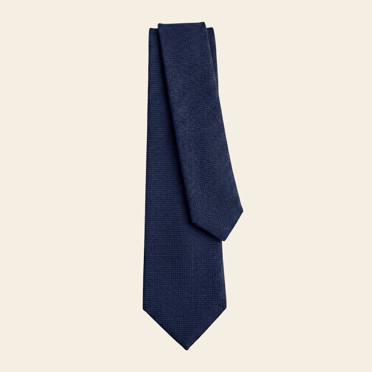 CRAVATTA BLU SCURO 7 PIEGHE SARTORIALE IN SETA - Lorenzi Como luxury silk tie