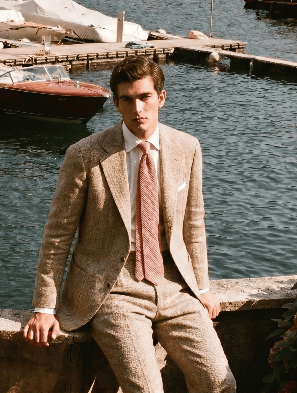 CRAVATTA FARD 3 PIEGHE IN GARZA DI SETA - Tinta unita - Lorenzi Como luxury silk tie