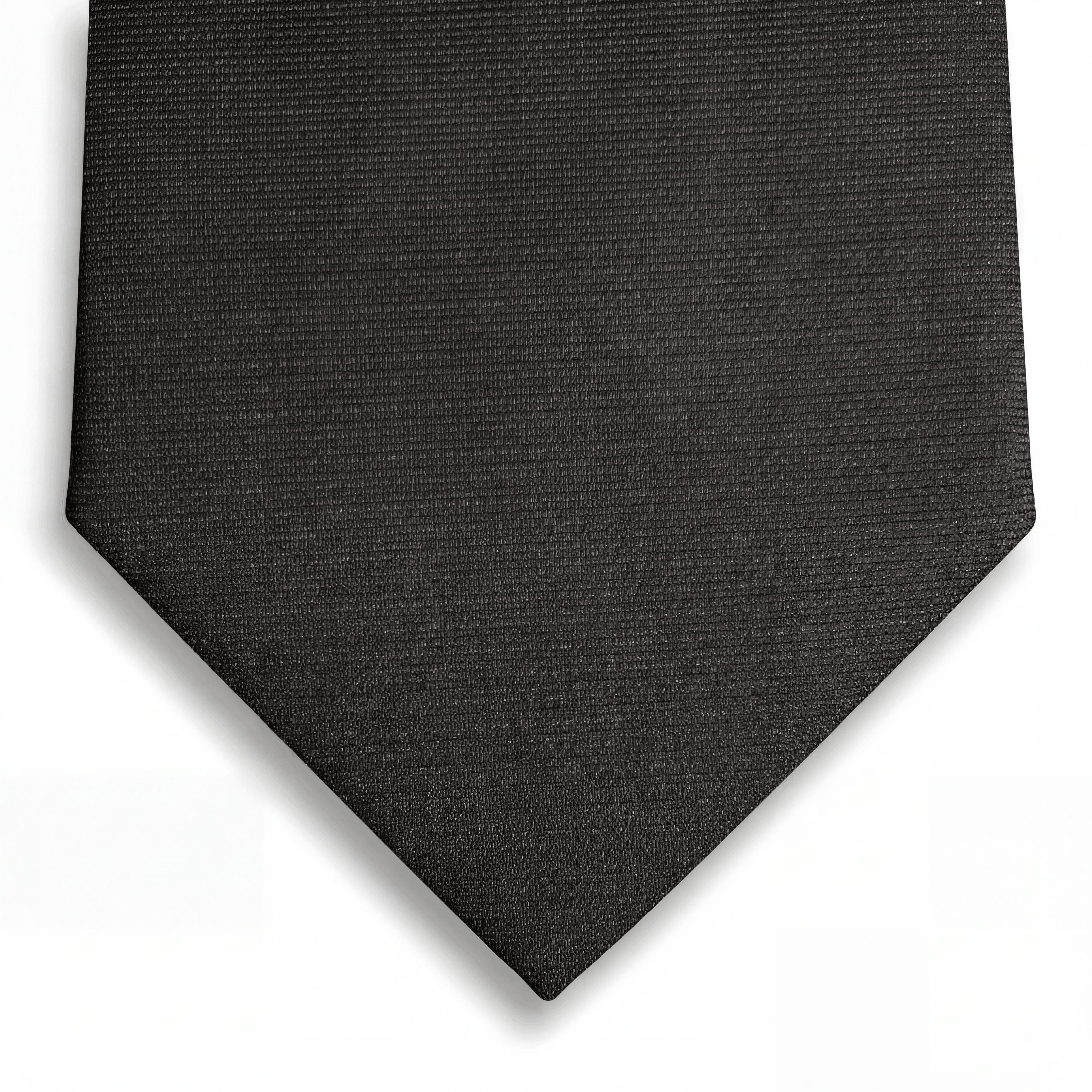 Dark Grey 3 Fold Sartorial Silk Tie - Solid Color - Lorenzi Como luxury silk tie