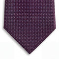 cravatta bordeaux sartoriale in seta jacquard con pois, fatta a mano a Como da Lorenzi Como