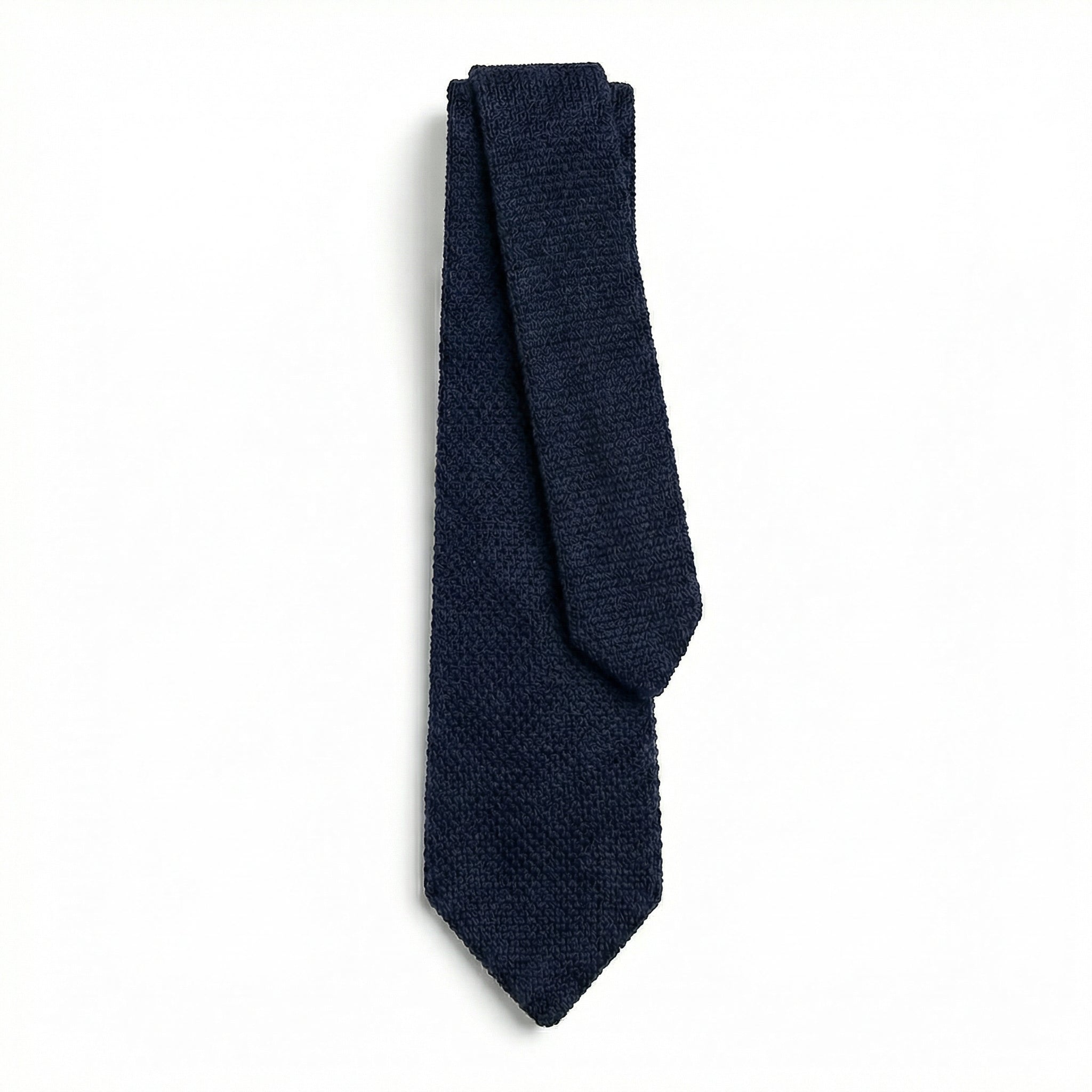 DARK BLUE 5-FOLD SARTORIAL SILK TIE