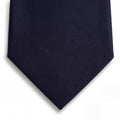 cravatta blu navy 3 pieghe in seta jacquard, tinta unita, fatta a mano a Como da Lorenzi Como