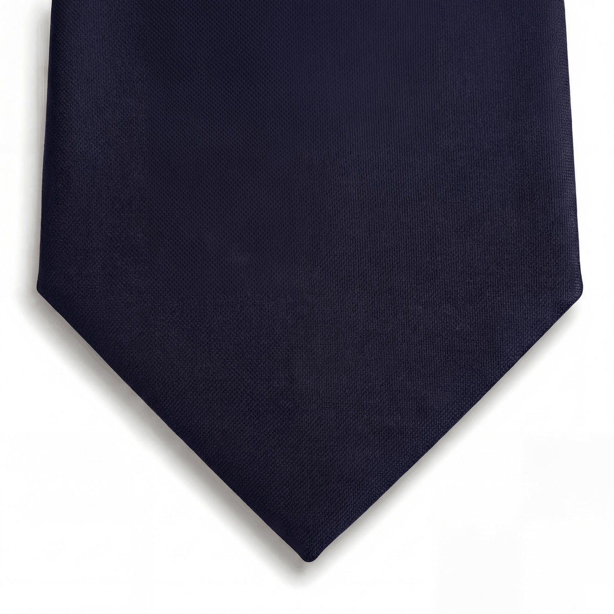 cravatta blu navy 3 pieghe in seta jacquard, tinta unita, fatta a mano a Como da Lorenzi Como