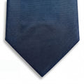 cravatta blu navy 3 pieghe in seta jacquard, tinta unita, fatta a mano a Como da Lorenzi Como