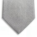 cravatta grigio scuro 3 pieghe in seta jacquard, tinta unita, fatta a mano a Como da Lorenzi Como