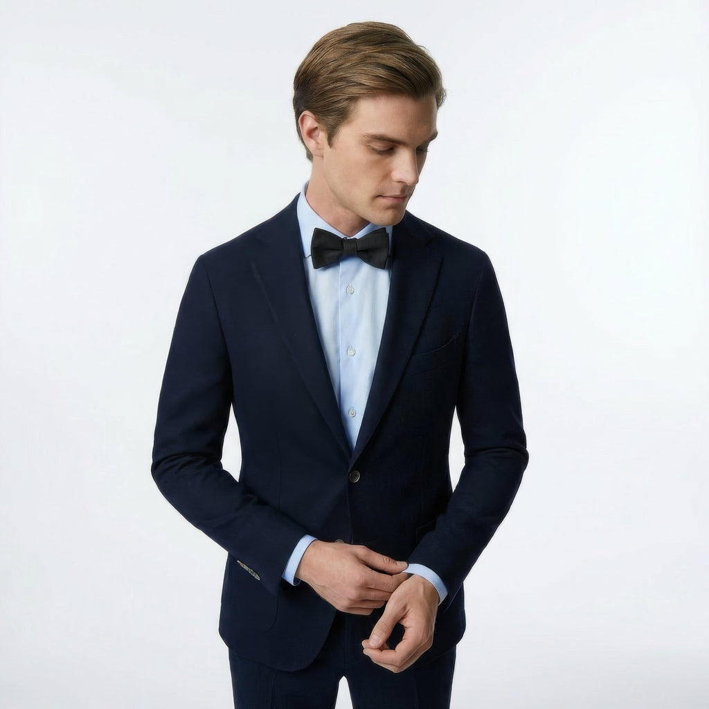 DARK SILK SATIN BOWTIE TO SELF-TIE - Lorenzi Como luxury silk tie